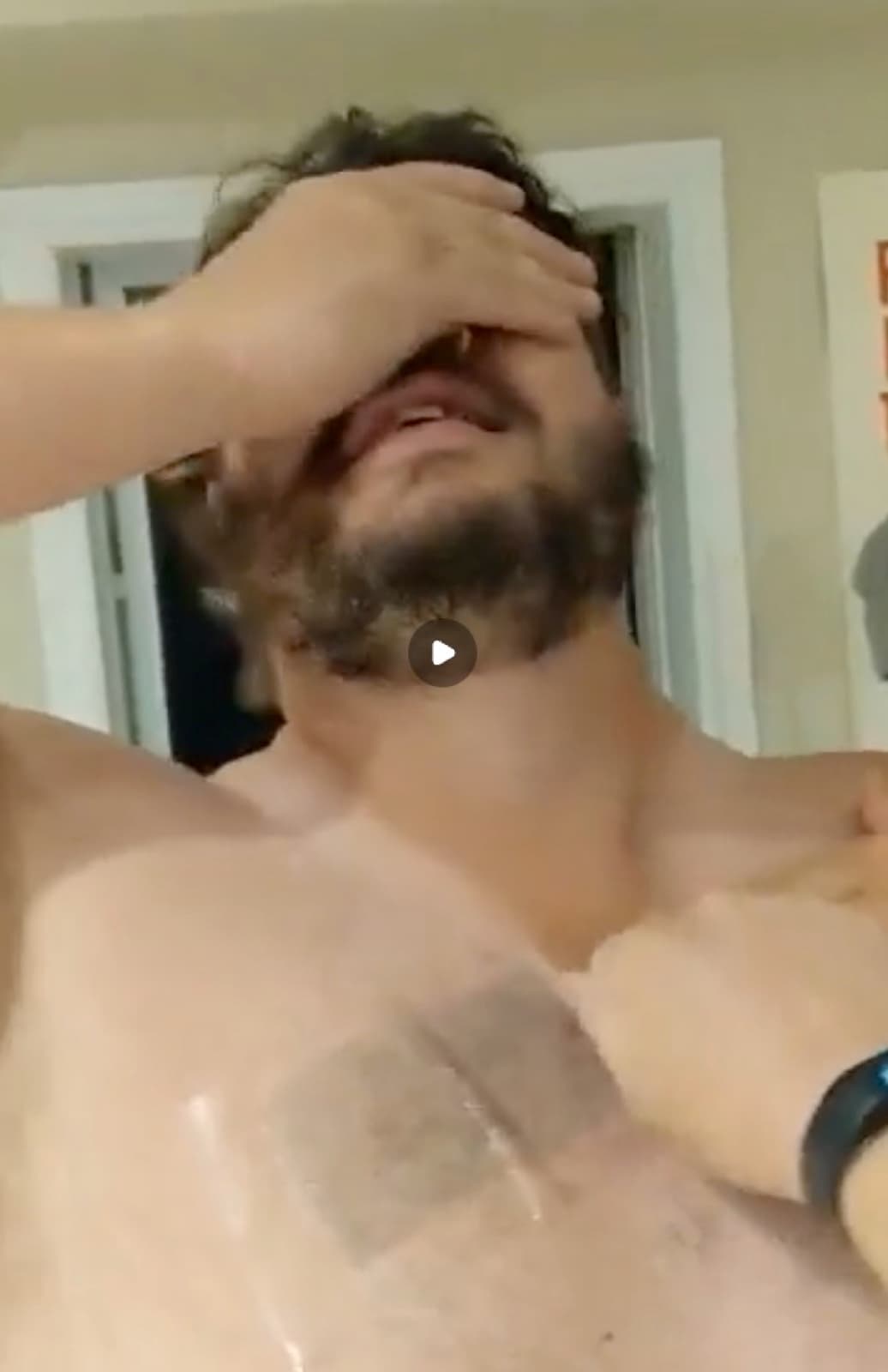 Jeremy getting waxed as his Sacko punishment